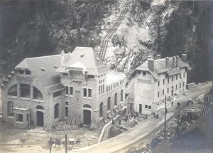 photo, SNCF 1927 Construction de l'usine et de l'hotel